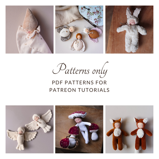 PDF downloads * Patterns for Patreon tutorials * Waldorf inspired dolls