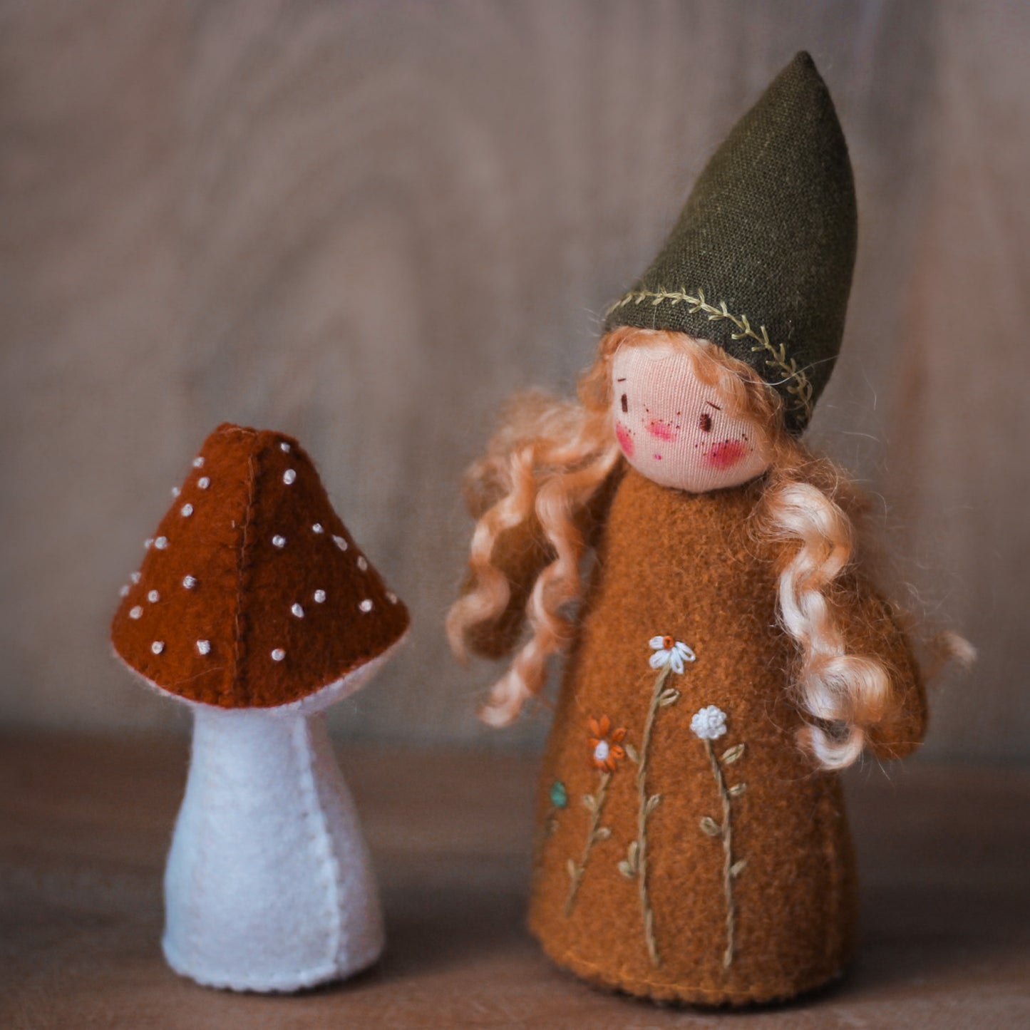 Kit * Pixie & felt Mushroom